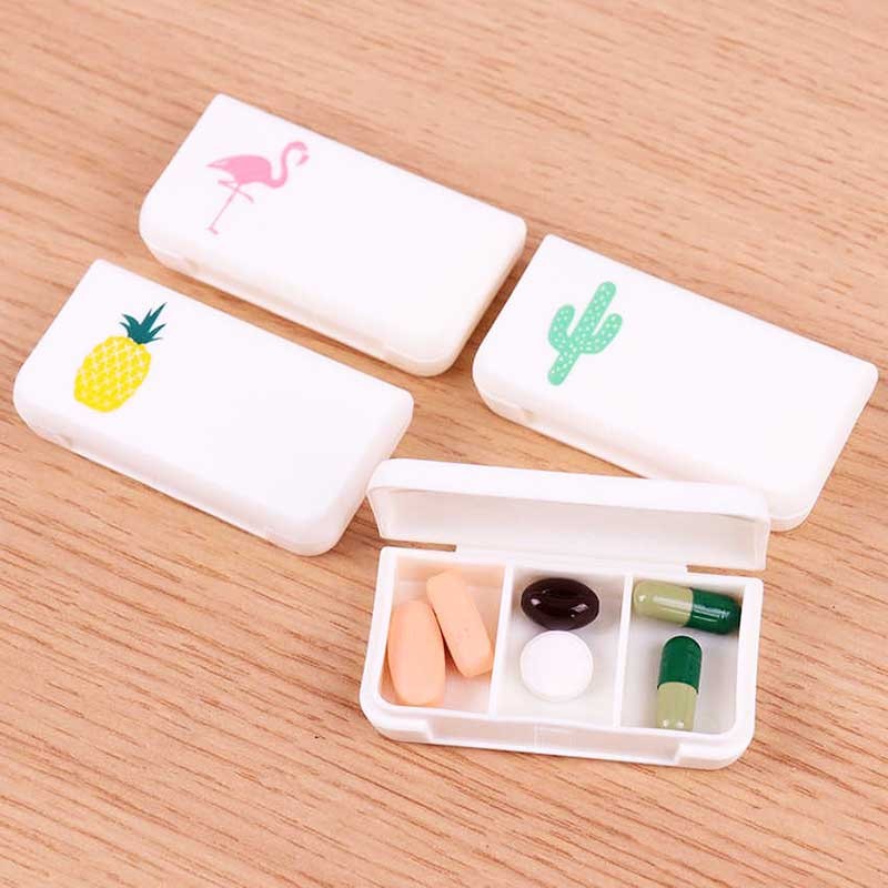 Boîte d'emballage de médicaments Boîte de rangement portable portable  Petite boîte de médicaments (rose)