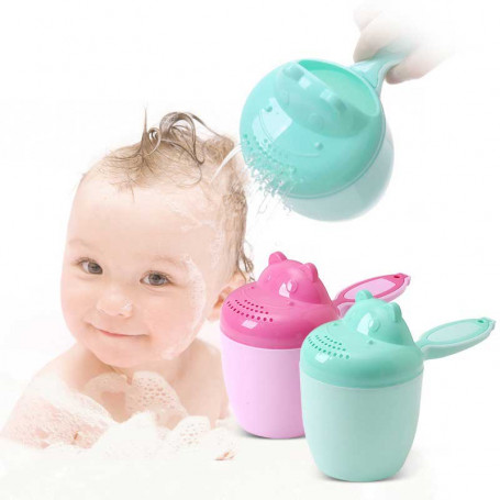 Navaris Rince-tête bébé - Arrosoir de bain pour cheveux bébés